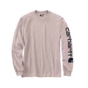 Carhartt Men's Loose Fit Heavyweight Long-Sleeve Logo Sleeve Graphic T-Shirt